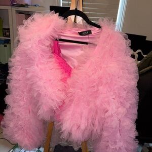 Ruffle pink jacket